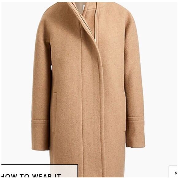 J. Crew wool camel trench coat size 4 - Picture 2 of 10